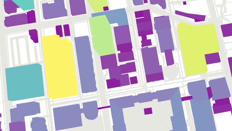 Per-building carbon emissions map in CityDigitalTwin